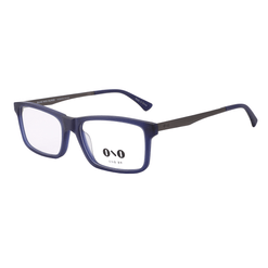 Armação de Óculos de Grau Ono, modelo ON0025, cor Azul Escuro Fosco, tamanho 55