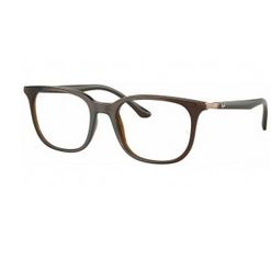 Armação de Óculos de Grau Ray Ban, modelo RX7211, cor Marrom Translúcido, tamanho 52