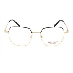 Armação de Óculos de Grau  Feminina Hickmann HI10020 Hexagonal Preto com Dourado