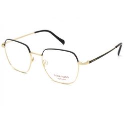 Armação de Óculos de Grau  Feminina Hickmann HI10020 Hexagonal Preto com Dourado