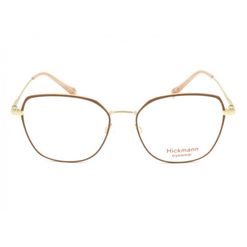 Armação de Óculos de Grau  Feminina Hickmann HI10017 Hexagonal Dourado