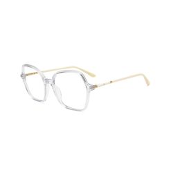 Armação de Óculos de Grau Dii Collection, modelo 1 9003, cor Cinza Cristal com Rosa, tamanho 54