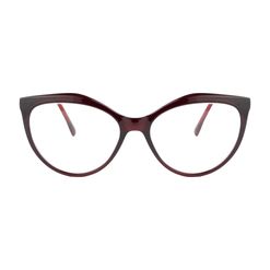 Armação de Óculos de Grau Dii Collection, modelo 1 1712, cor Vermelho Mesclado, tamanho 56