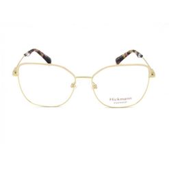 Armação de Óculos de Grau  Feminina Hickmann HI10028 Quadrado Dourado com Preto