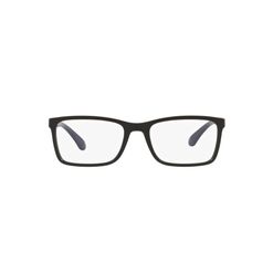 Armação de Óculos de Grau Masculino Tecnol Retangular TN3056 Cor Preto e Azul