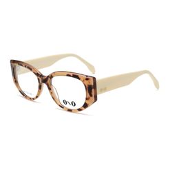 Armação de Óculos de Grau Ono, modelo ON0014, cor Tortoise com creme, tamanho 54