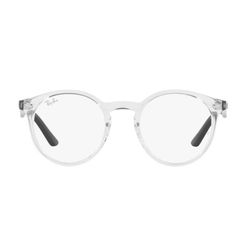 Armação de Óculos de Grau Rayban Junior, modelo RY1594, cor Preto e Transparente, tamanho 44