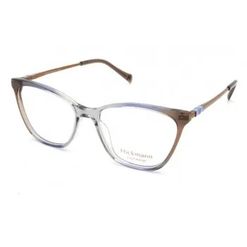 Armação de Óculos de Grau  Feminina Hickmann HI60008 Gatinho Cinza com Marrom
