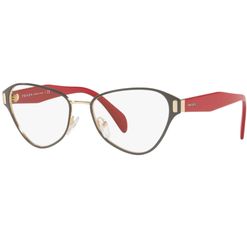 Armação de Óculos de Grau Prada, modelo 58UV, cor EFX1O1, tamanho 53