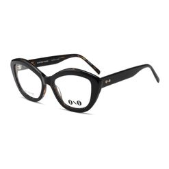 Armação de Óculos de Grau Ono, modelo ON0013, cor Preto com Tortoise, tamanho 55