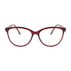 Armação de Óculos de Grau Dii Collection, modelo 1 1701, cor Vermelho Translúcido, tamanho 53