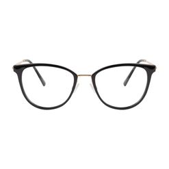 Armação de Óculos de Grau Dii Collection, modelo 1 1706, cor Preto, tamanho 54
