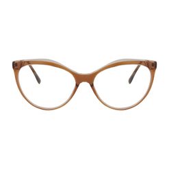 Armação de Óculos de Grau Dii Collection, modelo 1 1712, cor Marrom com Branco, tamanho 56