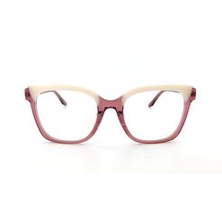 Armação de Óculos de Grau Dii Collection, modelo 1 9006, cor Rosé Translúcido com Off White, tamanho 53