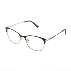 Armação de Óculos de Grau Dii Collection, modelo 1 9003 ECO, cor Dourado com Marrom, tamanho 52