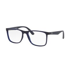 Armação de Óculos de Grau Ray Ban, modelo RX7203L, cor Azul escuro, tamanho 56