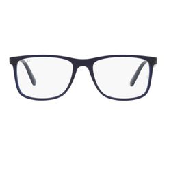 Armação de Óculos de Grau Ray Ban, modelo RX7203L, cor Azul escuro, tamanho 56