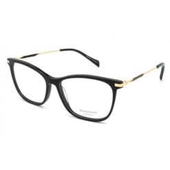 Armação de Óculos de Grau  Feminina Hickmann HI6185 Quadrado Preto com Dourado