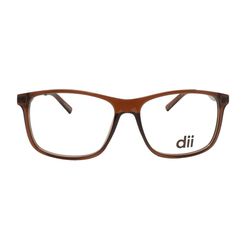Armação de Óculos de Grau Dii Collection, modelo 2 9009 ECO, cor Marrom Cristal com Prata, tamanho 58