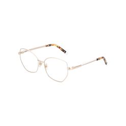 Armação de Óculos de Grau Hit, modelo 2001, cor Dourado e Branco, tamanho 54