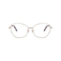 Armação de Óculos de Grau Hit, modelo 2001, cor Dourado e Branco, tamanho 54