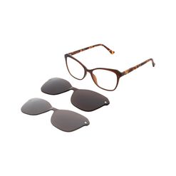 Óculos Clipon Hit, modelo 4 2038, cor Demi Marrom