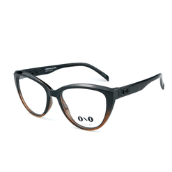 Óculos Clipon Ono, Itaúnas, modelo ON0032CP, cor preto com marrom, tamanho 55