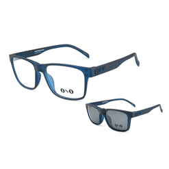 Óculos de Sol com Clipon Masculino Ono ON0031CP cor Azul Marinho