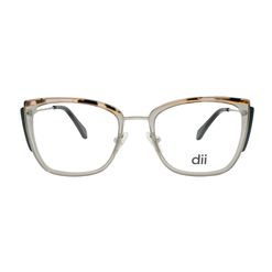 Armação de Óculos de Grau Dii Collection 1 4057 Cinza Cristal com Demi Rose