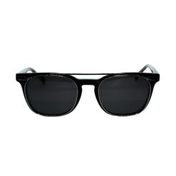 Óculos Clipon Dii Collection, modelo 1 7022, cor Preto com Prata e Cinza Translúcido, tamanho 54