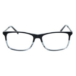 Armação de Óculos de Grau Dii Collection, modelo 2 7013, cor Preto com Cinza Translúcido, tamanho 59
