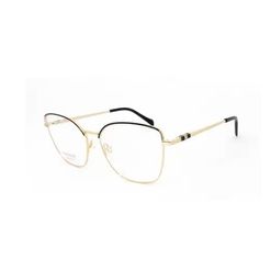 Armação de Óculos de Grau  Feminina Hickmann HI10018 Fio de Nylon Preto com Dourado