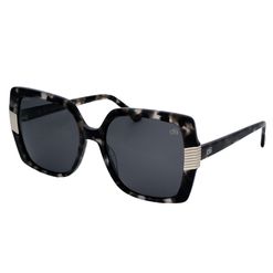 Óculos de sol Dii Collection, modelo 1 4145, cor Demi Cinza com Prata, tamanho 57