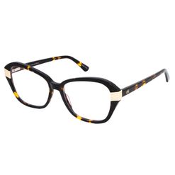 Armação de Óculos de Grau Dii Collection, modelo 1 4146, cor Demi Marrom com Dourado, tamanho 54