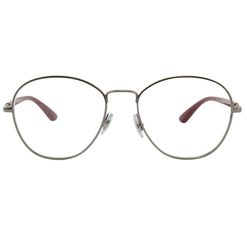Armação de Óculos de Grau Ray Ban, modelo RX6470L, cor Prata e Vinho, tamanho 52