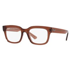 Armação de Óculos de Grau Ray Ban, modelo RX7217, cor Marrom Transparente, tamanho 54