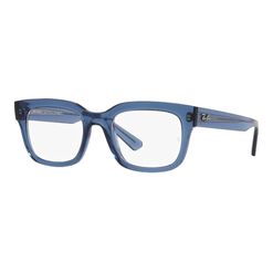 Armação de Óculos de Grau Ray Ban, modelo RX7217, cor  Azul Escuro Transparente, tamanho 54