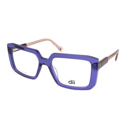 Armação de Óculos de Grau Dii Collection, modelo 1 4375, cor Roxo e Vinho Translúcido, tamanho 53