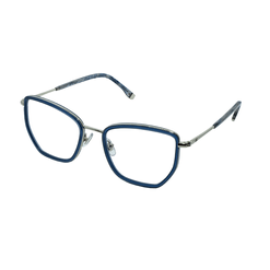 Armação de Óculos de Grau Dii Collection, modelo 1 8904, cor Azul Cristal, tamanho 53