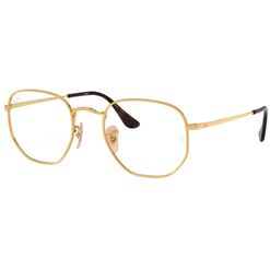Armação de Óculos de Grau Ray Ban, modelo RX6448, cor Dourado, tamanho 54
