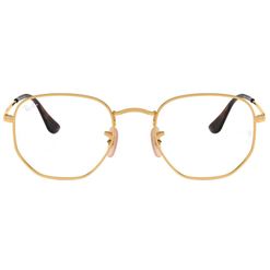 Armação de Óculos de Grau Ray Ban, modelo RX6448, cor Dourado, tamanho 54