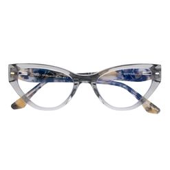 Armação de Óculos de Grau Dii Collection, modelo 1 4153, cor Cinza Cristal com Demi, tamanho 53