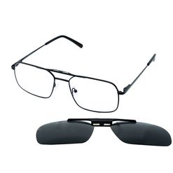 Óculos Clipon Hit, modelo 2 8025, cor Preto com Cinza