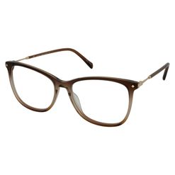 Armação de Óculos de Grau Hit, modelo 1 4096, cor Degradê Marrom com Dourado, tamanho 55