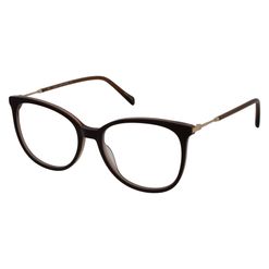 Armação de Óculos de Grau Hit, modelo 1 4089, cor Marrom com Dourado, tamanho 54