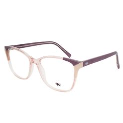 Armação de Óculos de Grau Dnz, modelo 1 4002, cor Pêssego Cristal , tamanho 55