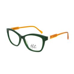 Armação de Óculos de Grau Hit, modelo 1 4036, cor Verde e Laranja, tamanho 54