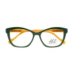 Armação de Óculos de Grau Hit, modelo 1 4036, cor Verde e Laranja, tamanho 54