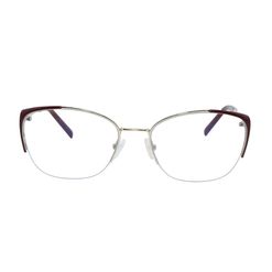 Armação de Óculos de Grau Hit, modelo 1 8011, cor Dourado com Bordô