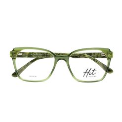 Armação de Óculos de Grau Hit, modelo 1 4249, cor Verde Marmorizado, tamanho 54